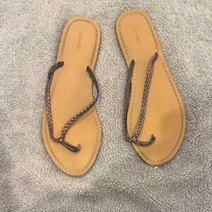 Old Navy Brown and Tan Braided Sandals